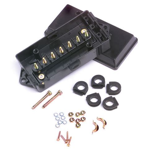 7 terminal junction box truck trailer black plastic|grote junction box kit.